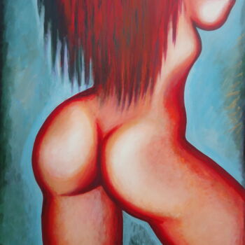 Painting titled "NUDE" by Kaola Oty, Original Artwork, Acrylic