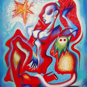 Pintura intitulada "Glamour" por Kaola Oty, Obras de arte originais