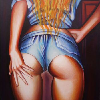 Painting titled "The Jeans" by Kaola Oty, Original Artwork, Acrylic