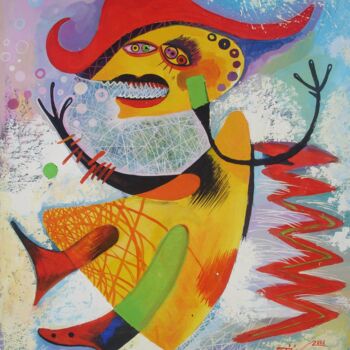 Pittura intitolato "The scream in winter" da Kaola Oty, Opera d'arte originale, Olio