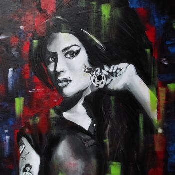 Painting titled "AMY" by Kaoliang, Original Artwork, Acrylic