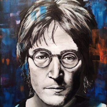 Painting titled "Lennon" by Kaoliang, Original Artwork, Acrylic