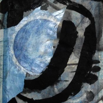 Schilderij getiteld "Cercre bleu" door Kaoru Tsuzawa, Origineel Kunstwerk