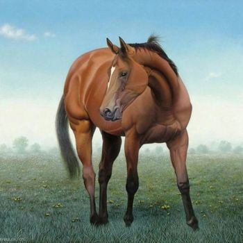 Painting titled "horse" by Sinisa Kapeler, Original Artwork