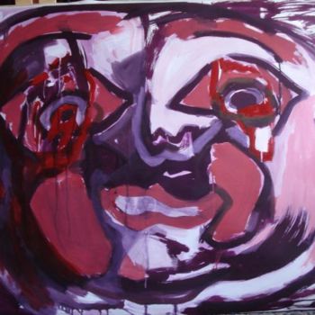 Painting titled "autoportrait" by Caroline Plasson, Original Artwork, Oil