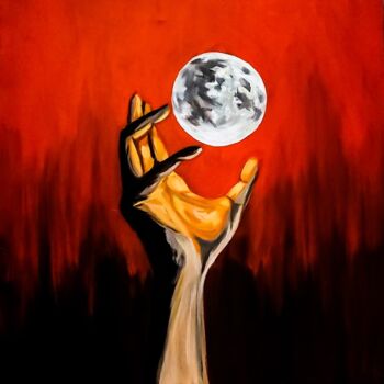 Malerei mit dem Titel "Moonligt Sonata" von Karababart, Original-Kunstwerk, Acryl