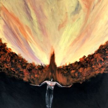 Painting titled "Ascension of the so…" by Karababart, Original Artwork, Acrylic