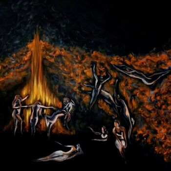 Malarstwo zatytułowany „The Feast of All So…” autorstwa Karababart, Oryginalna praca, Akryl