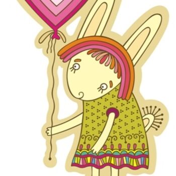 Цифровое искусство под названием "hare with a heartba…" - Леся Кара-Коця, Подлинное произведение искусства, Цифровая живопись
