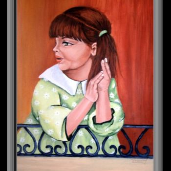 Painting titled "AGATHE" by Valerie Kerrouaud, Original Artwork