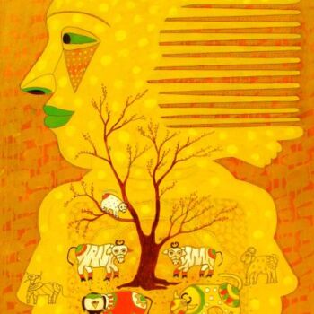 Peinture intitulée "autmn" par Karan Chauhan, Œuvre d'art originale