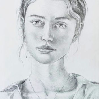 Drawing titled "Интерес" by Daria Ziulkovska, Original Artwork, Pencil