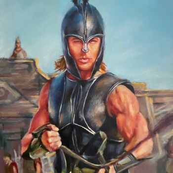 Peinture intitulée "Achilles" par Karas Gleb, Œuvre d'art originale, Huile