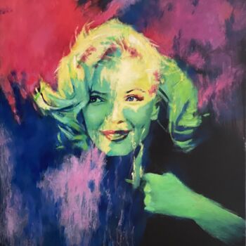 Pittura intitolato "Marilyn Monroe" da Karas Gleb, Opera d'arte originale, Olio