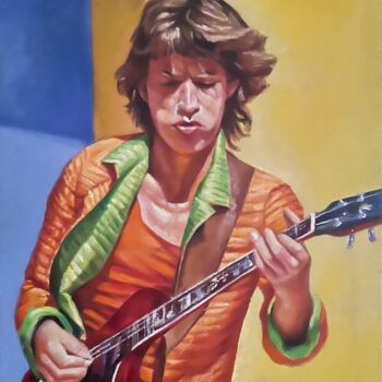 Peinture intitulée "Mick Jagger and the…" par Karas Gleb, Œuvre d'art originale, Huile