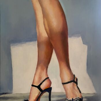 Painting titled "nice legs" by Karas Gleb, Original Artwork, Oil