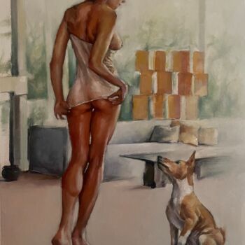 Painting titled "Good morning! Let's…" by Karas Gleb, Original Artwork, Oil