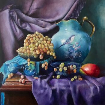 Картина под названием "Still life with fru…" - Karas Gleb, Подлинное произведение искусства, Масло