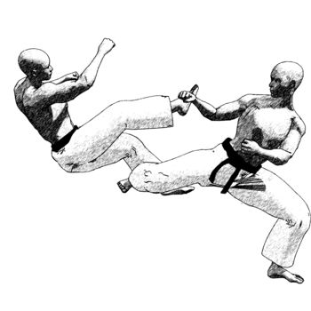 Digital Arts με τίτλο "Ashi barai (2)" από Karate Poster, Αυθεντικά έργα τέχνης, 2D ψηφιακή εργασία