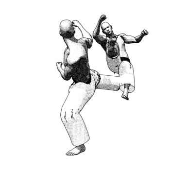 「Ashi barai (3)」というタイトルのデジタルアーツ Karate Posterによって, オリジナルのアートワーク, 2Dデジタルワーク