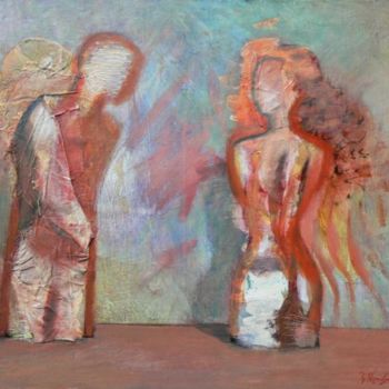 Painting titled "First Impression" by Karen Aghamyan, Original Artwork, Oil
