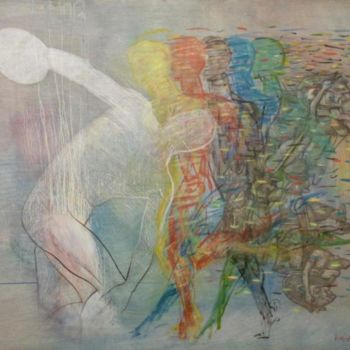 Malerei mit dem Titel "Olimp" von Karen Aghamyan, Original-Kunstwerk
