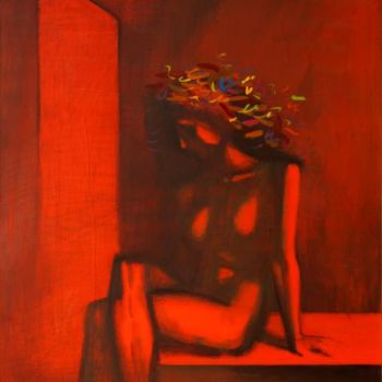 Картина под названием "Red light" - Karen Aghamyan, Подлинное произведение искусства
