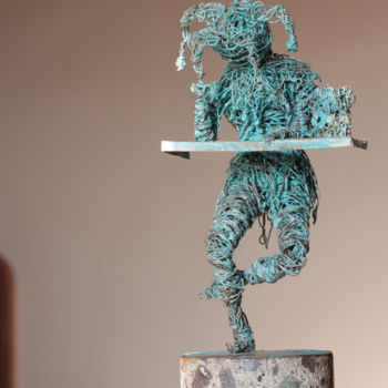 Sculpture titled "In the tavern 22x9x…" by Karen Axikyan, Original Artwork, Concrete