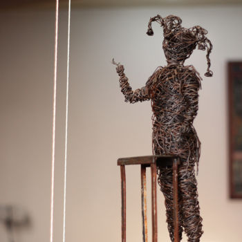 Sculpture titled "Orator (48x16x15 4k…" by Karen Axikyan, Original Artwork, Metals