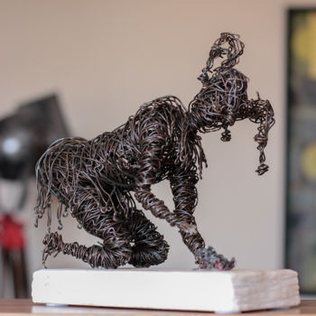 Rzeźba zatytułowany „Frog 22x23x14 3kg i…” autorstwa Karen Axikyan, Oryginalna praca, Metale