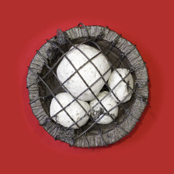 Escultura intitulada "Prohibited fruit 15…" por Karen Axikyan, Obras de arte originais, Metais