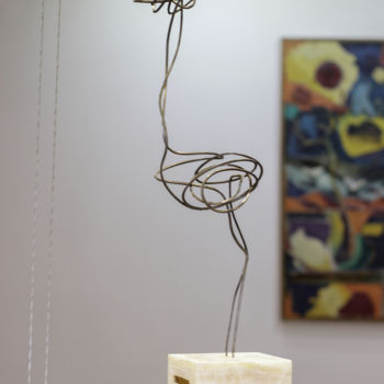 Sculpture intitulée "Loneliness 55x12x12…" par Karen Axikyan, Œuvre d'art originale, Métaux