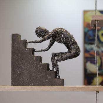 Скульптура под названием "Rise fall (24x28x10…" - Karen Axikyan, Подлинное произведение искусства, Металлы