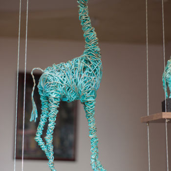 "Green giraffe (73x1…" başlıklı Heykel Karen Axikyan tarafından, Orijinal sanat, Metaller