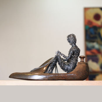 Sculpture intitulée "Race (18x31x12 1kg…" par Karen Axikyan, Œuvre d'art originale, Métaux