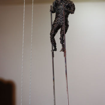 Sculptuur getiteld "Isolation (60x10x10…" door Karen Axikyan, Origineel Kunstwerk, Metalen