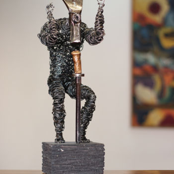 Sculpture titled "Result (43x19x12 3.…" by Karen Axikyan, Original Artwork, Metals