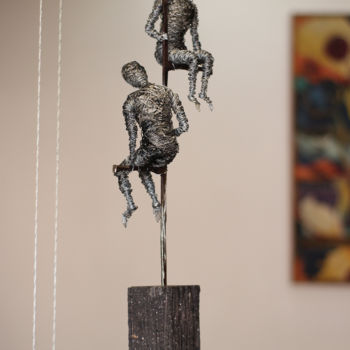 Sculpture titled "Offended (52x9x18 1…" by Karen Axikyan, Original Artwork, Metals