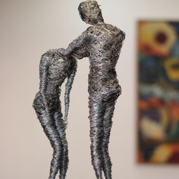 Sculpture titled "Consolation (39x18x…" by Karen Axikyan, Original Artwork, Metals