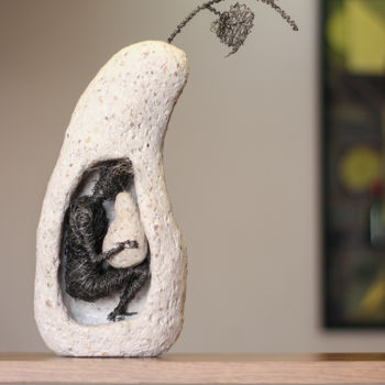Sculpture titled "Worm (32x25x12 1.5k…" by Karen Axikyan, Original Artwork, Stone