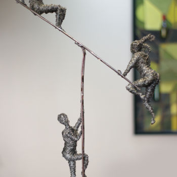 Sculpture titled "Carousel (63x38x15…" by Karen Axikyan, Original Artwork, Metals