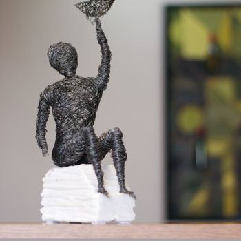 Sculpture titled "Epistle (32x14x13 1…" by Karen Axikyan, Original Artwork, Metals