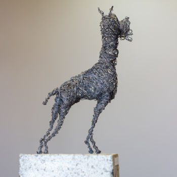 Sculpture titled "Expectation (22x12x…" by Karen Axikyan, Original Artwork, Metals