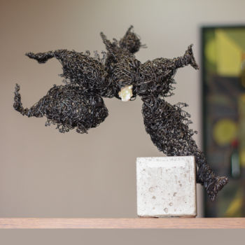 Skulptur mit dem Titel "Feast (40x40x30 4.2…" von Karen Axikyan, Original-Kunstwerk, Metalle