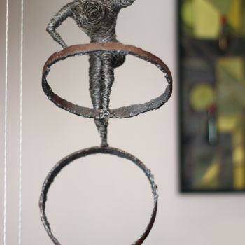 Sculpture titled "Second move (55x23x…" by Karen Axikyan, Original Artwork, Metals