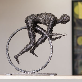 Rzeźba zatytułowany „Road (29x30x11 1.8k…” autorstwa Karen Axikyan, Oryginalna praca, Metale