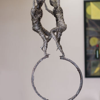 Sculpture titled "''Yarkhushta'' Danc…" by Karen Axikyan, Original Artwork, Metals