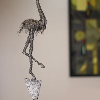 Sculptuur getiteld "Loneliness (54x13x1…" door Karen Axikyan, Origineel Kunstwerk, Metalen