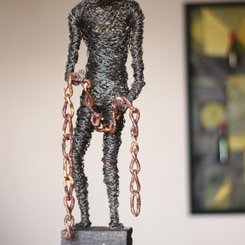Sculpture intitulée "Long-awaited freedo…" par Karen Axikyan, Œuvre d'art originale, Métaux