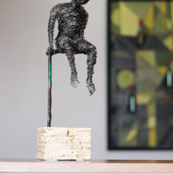 Sculpture intitulée "Desolation (34x10x1…" par Karen Axikyan, Œuvre d'art originale, Pierre